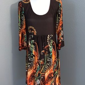 Brown, Orange, Green & Yellow Tunic